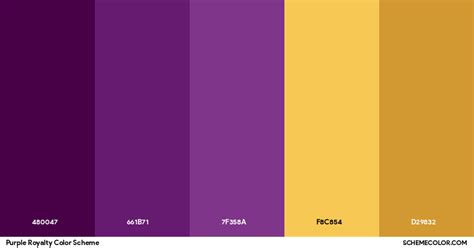 Purple Royalty Color Scheme - Palettes - SchemeColor.com