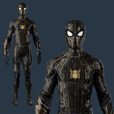 Spiderman Black and Gold Suit - 3D Model by zampvers