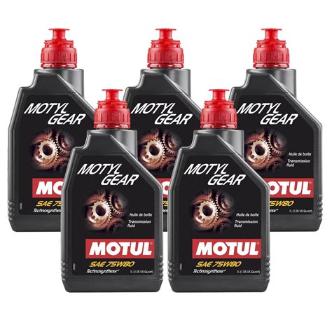 MOTUL MOTYLGEAR 75W80 5L Technosynthese Transmission Fluid Gear Oil 5