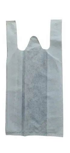 White Plain Non Woven W Cut Carry Bag Size Dimension 9 X 12 Inch At