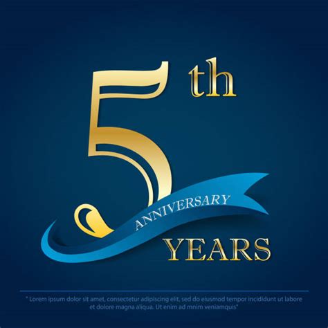 5 Year Anniversary Card Stock Vectors Istock