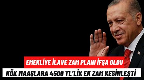 Emekliye İLAVE ZAM Planı İfşa Oldu 4500 TL Kök Maaş Zammı Kesin