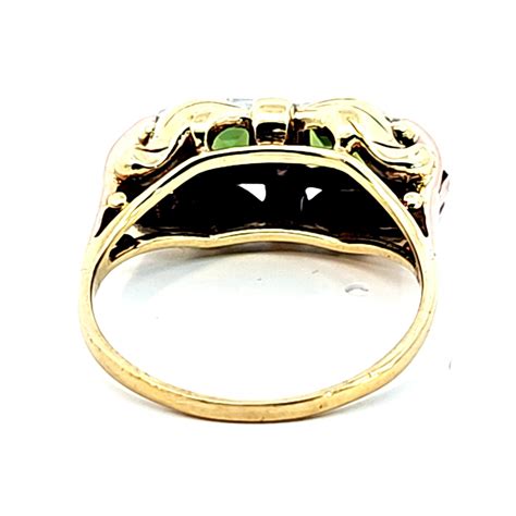 Europa Gold Gold Ring Mit Turmalin Und Kleinen Diamanten Karat