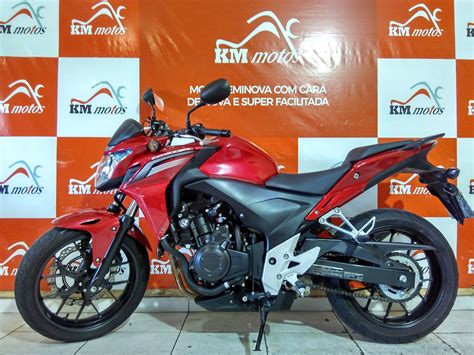 Honda Cb 500 F Vermelha 2015 KM Motos Sua Loja De Motos Semi Novas