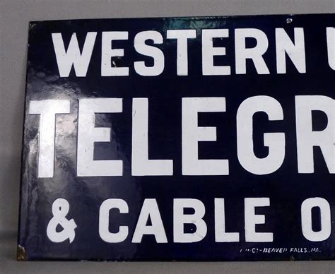 20s Western Union Telegraph And Cable Office Dbl Sided Flange Porcelain