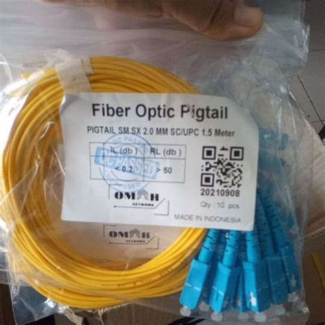 Jual PIG TAIL SC UPC FIBER OPTIK 1 5M PIGTAIL SM 2mm 1 5 Meter