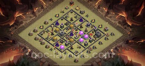 Best Anti 3 Stars War Base Th9 With Link Hybrid 2023 Town Hall Level