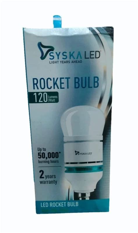 Syska W Led Rocket Bulb Lm W Warm White At Rs Box In Bhopal