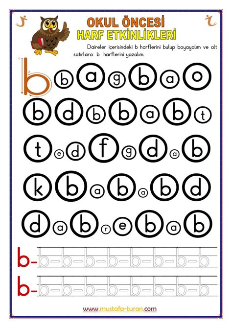 Okul Öncesi Anasınıfı Ses Harf Etkinlikleri