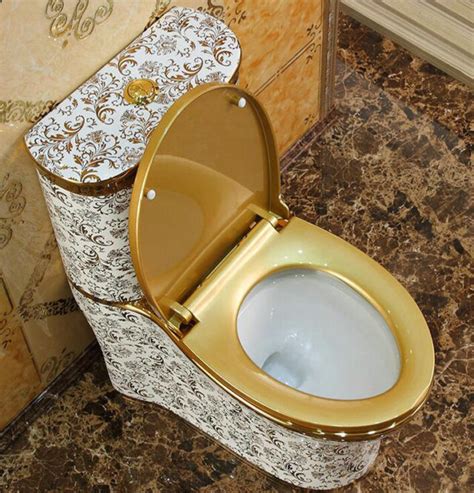 Premium Design Toilet With Gold Ornaments Royal Toiletry Global