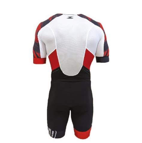 Triathlon Racer Man TtSUIT Z3R0D Triathlon Sleeved Red Vivacity Trisuit