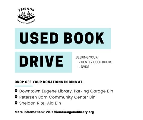 Seeking Used Book Donations for the Upcoming April Book Sale! : r/Eugene