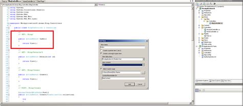 single project add view  aspnet mvc  preview  net blog