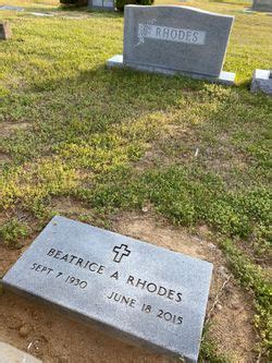 Beatrice Ann Rhodes 1930 2015 Mémorial Find a Grave