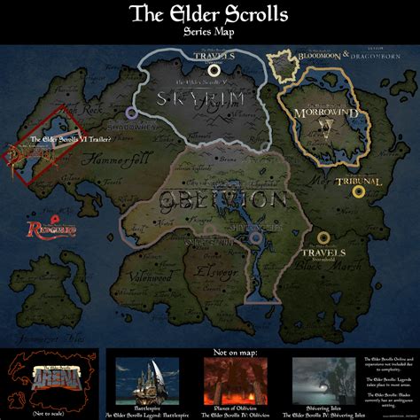 The Elder Scrolls Series Map [OC] : ElderScrolls