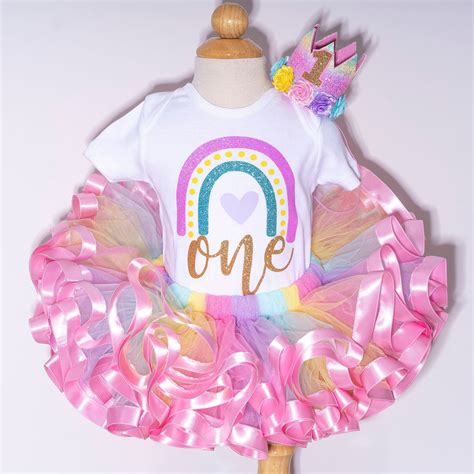 Rainbow Birthday Outfit Rainbow Tutu Rainbow Birthday - Etsy