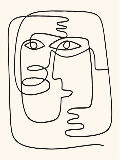 Line Art Picasso Poster | Original art prints, Line art, Picasso