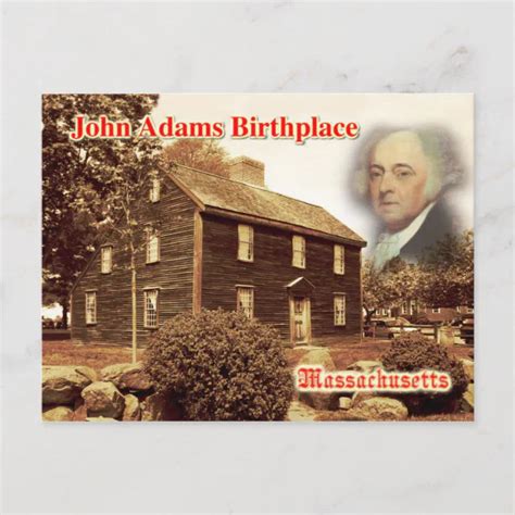 John Adams Birthplace, Massachusetts Postcard | Zazzle