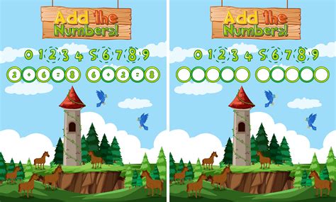 add  numbers maths template  vector art  vecteezy