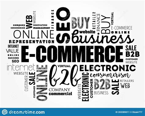 E Commerce Word Cloud Collage Stock Illustration Illustration Of