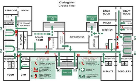 Emergency Plan Fire And Emergency Plans Fire Exit Plan Building