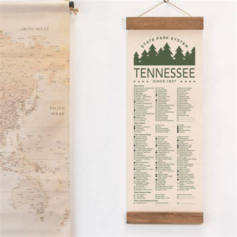 Tennessee State Park Map Etsy