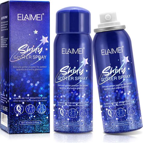 Amazon 2PCS Shiny Glitter Spray Glitter Spray For Hair And Body