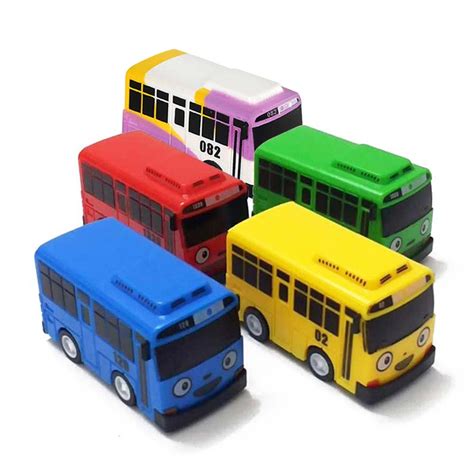 5 in 1 Tayo The Little Bus Toys Set Pull Back Car Kids Toy Bus Model ...