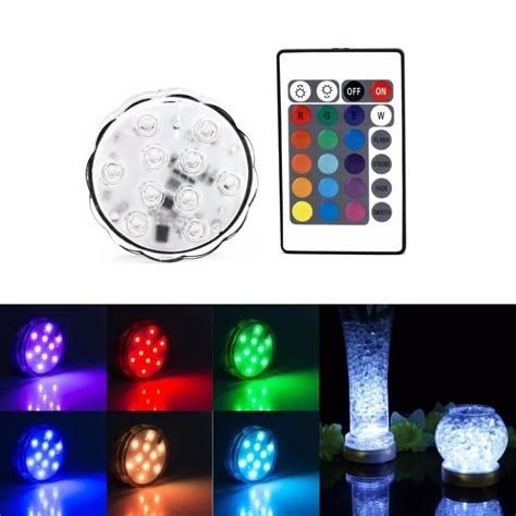 4pcs 10leds Rgb Led Underwater Light Ip67 Waterproof Swimming Pool