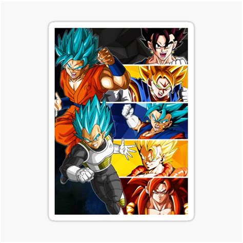 Goku And Vegeta Fusion Sticker For Sale By A Untart Redbubble