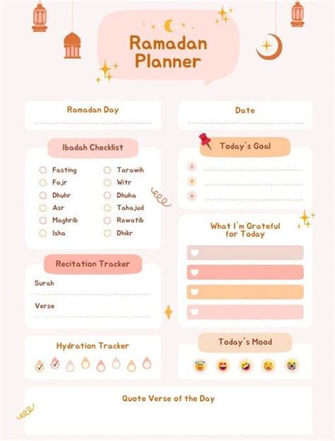 Daily Ramadan Planner Islamic Planner Muslim Journal Etsy 2024