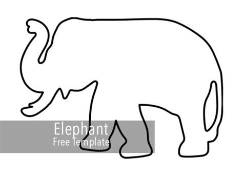 Free printable elephant template – Coloring Page