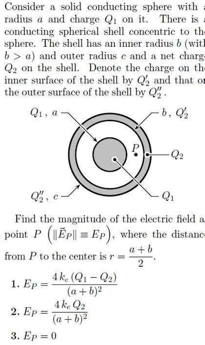 Solved Consider A Solid Conducting Sphere With A Radius A