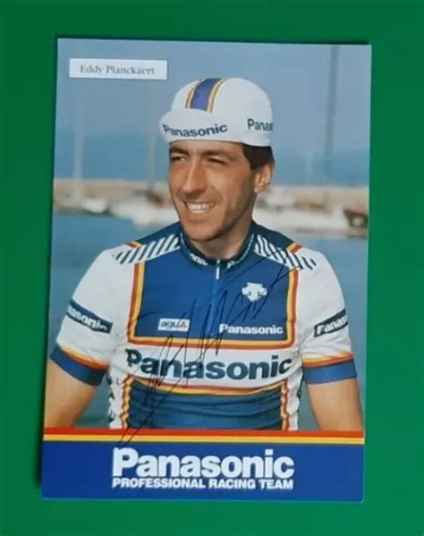 Cyclisme Carte Cycliste Eddy Planckaert équipe Panasonic 1987 Signée