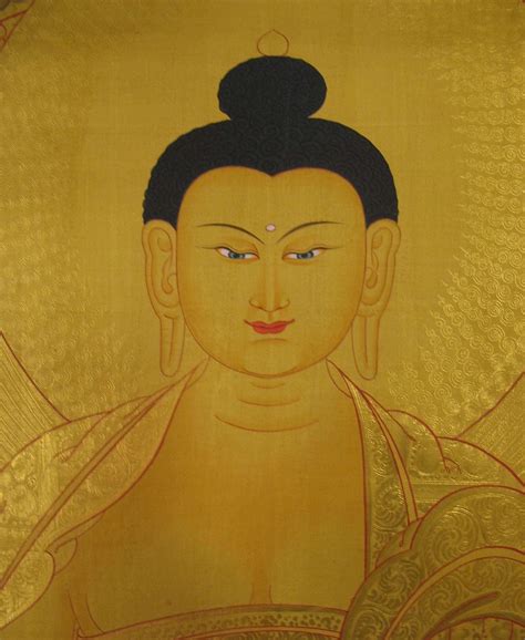 Big Shakyamuni Thangka Brocadeless Thangka Exotic India Art