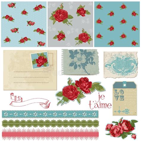 Design Elements Vintage Flowers Stock Vector Illustration Of Post