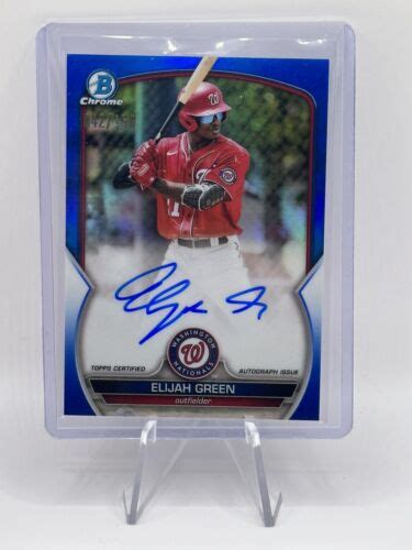 2023 Bowman Chrome Prospect Blue Refractor 42 150 Elijah Green Auto EBay