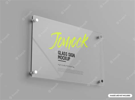 Premium PSD | Glass Sign Mockup