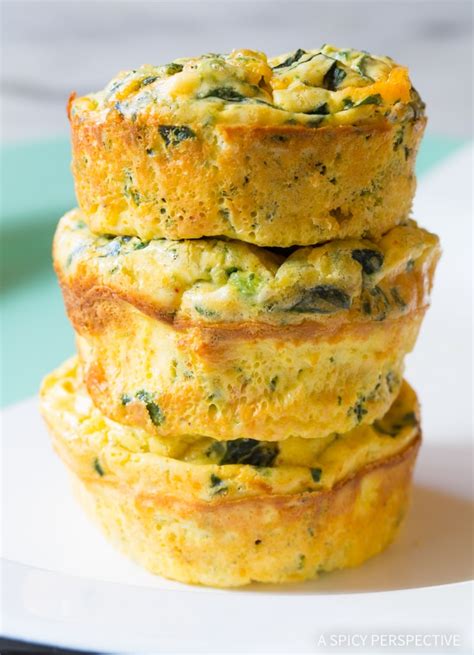 Spinach Scramble Egg Muffins - A Spicy Perspective