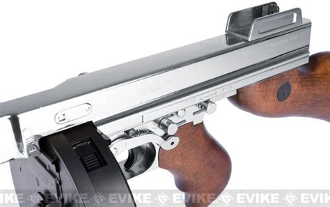 Thompson M Chicago Typewriter Airsoft Aeg Rifle Nickle Plated