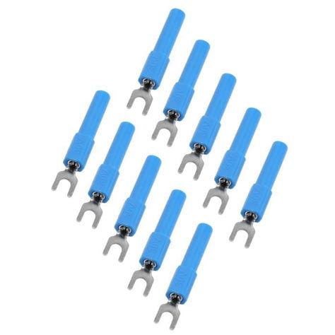 Fiche de bêche 10pcs Connecteurs de Fil de Fourche 4mm Borne à Sertir