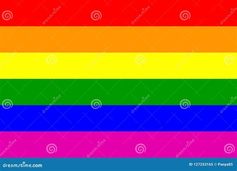 Seis ícones Da Bandeira Do Arco íris Das Cores Lgbt Minorias Sexuais