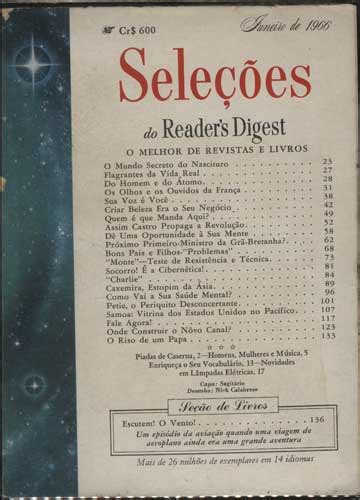 Sebo Do Messias Revista Sele Es Do Reader S Digest Ano