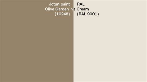 Jotun Paint Olive Garden Vs Ral Cream Ral Side By Side