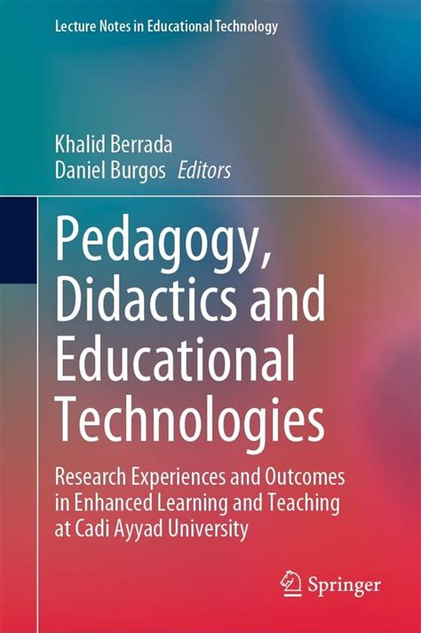 Lecture Notes In Educational Technology Pedagogy Didactics And