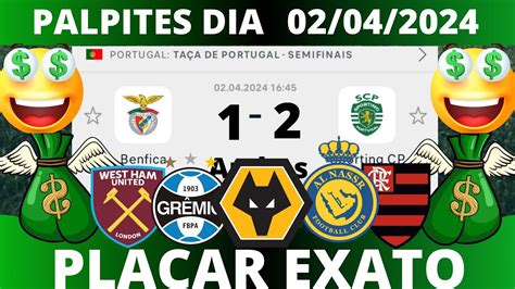 Palpites De Futebol Para Hoje 02 04 2024 Placar Exato Futebol YouTube