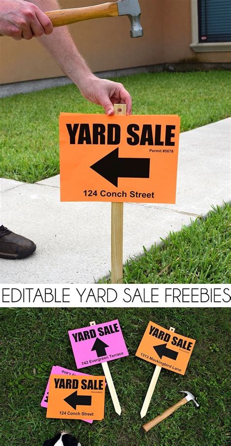 Editable Printable Yard Sale Signs Printable Templates