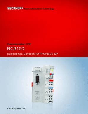 Fillable Online Dokumentation Busklemmen Controller Fr PROFIBUS DP