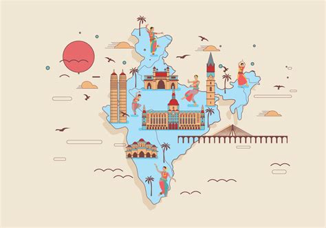 Mumbai Map Vector 126282 Vector Art at Vecteezy