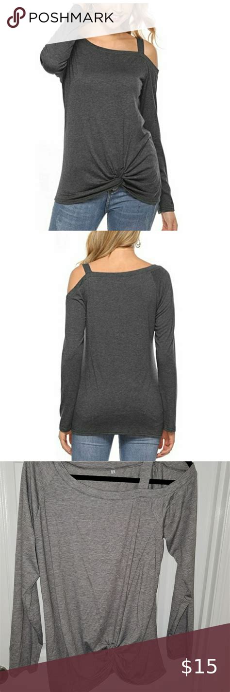 Nwot Cold Shoulder Long Sleeve Twist Knot Top Cold Shoulder Long